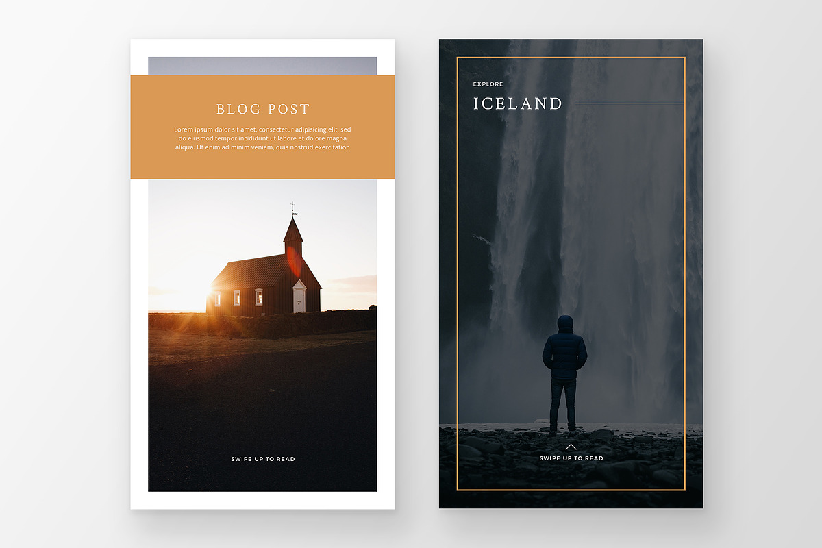 Iceland Instagram Story Templates, a Social Media Template by Hamilton. (Photo 6 of 9)