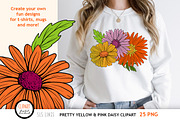 Retro Daisy Clipart, a Decorative Illustration by SLS Lines (Thumbnail 4 of 5)
