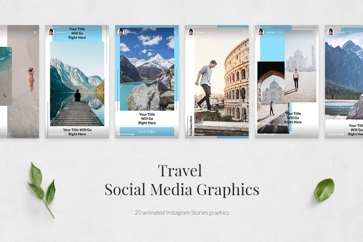 Travel Animated Instagram Stories, a Social Media Template by Social Corner Graphics (Photo 3 of 9)
