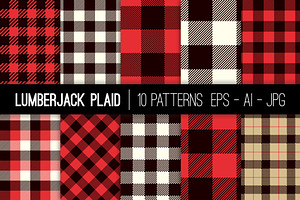 Vector Lumberjack Plaid Patterns