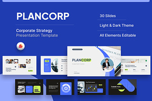 Corporate Strategy PowerPoint, a Presentation Template by New Coral Design