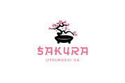 Sakura icon template illustration, a Branding & Logo Template by Dyn Studio (Thumbnail 1 of 2)