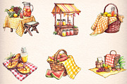Summer Yellow Gingham Clipart, an Illustration by Digital Artistic99 (Thumbnail 2 of 10)