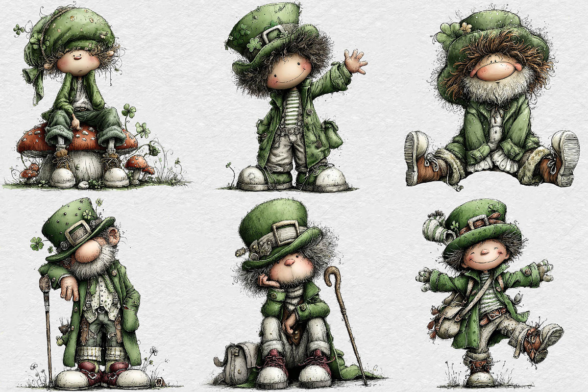 St Patricks Day Leprechaun Clipart, an Illustration by DreamCafeArt (Photo 2 of 6)