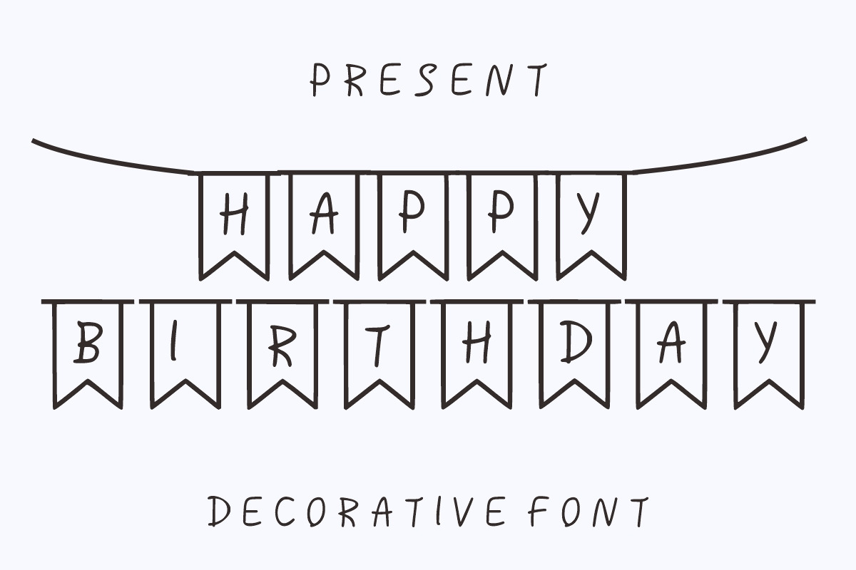 Happy Banner, a Symbol Font by Fourteen Letter (Photo 3 of 6)
