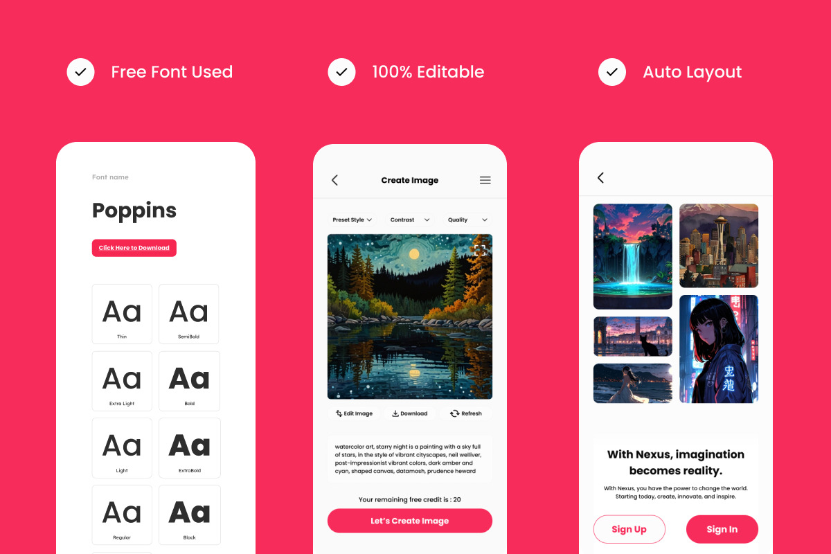 Nexus - AI Image Generator Mobile Ap, an App Template by twinstd (Photo 3 of 5)