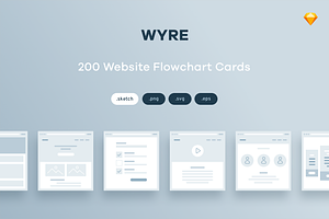 200 Flowchart Cards For Sketch