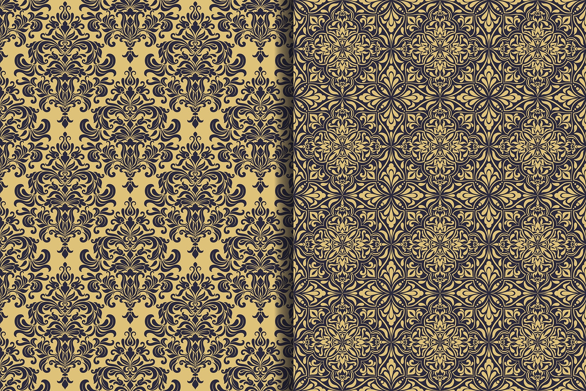 Set of 10 seampless pattern Baroque, a Pattern Graphic by NataLito (Photo 2 of 6)