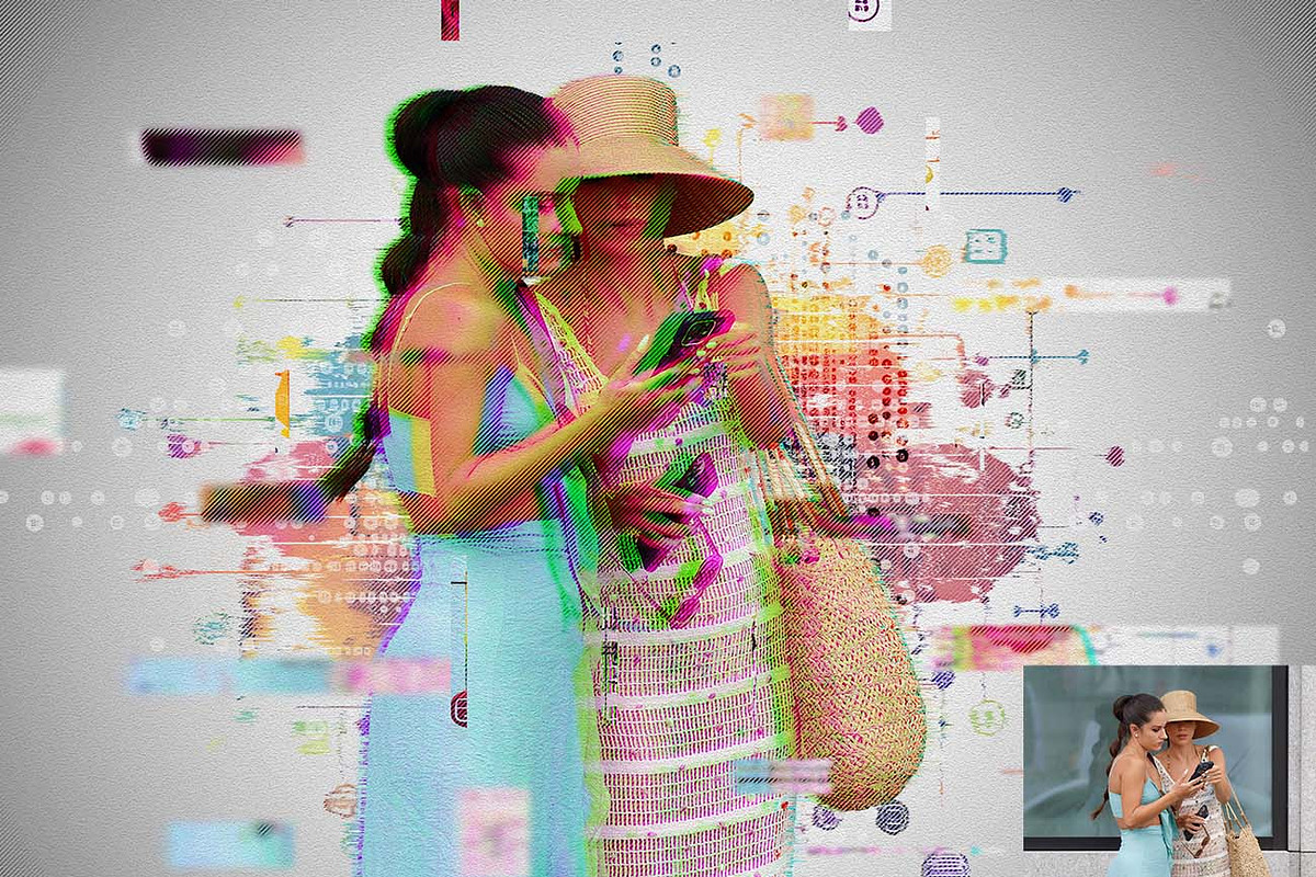 Digital Glitch Effect Ps Action, an Action Add-On by Studio Retouch (Photo 8 of 11)