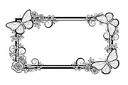 Butterfly Floral Frame SVG Bundle, an Illustration by Creativeshirt (Thumbnail 14 of 31)