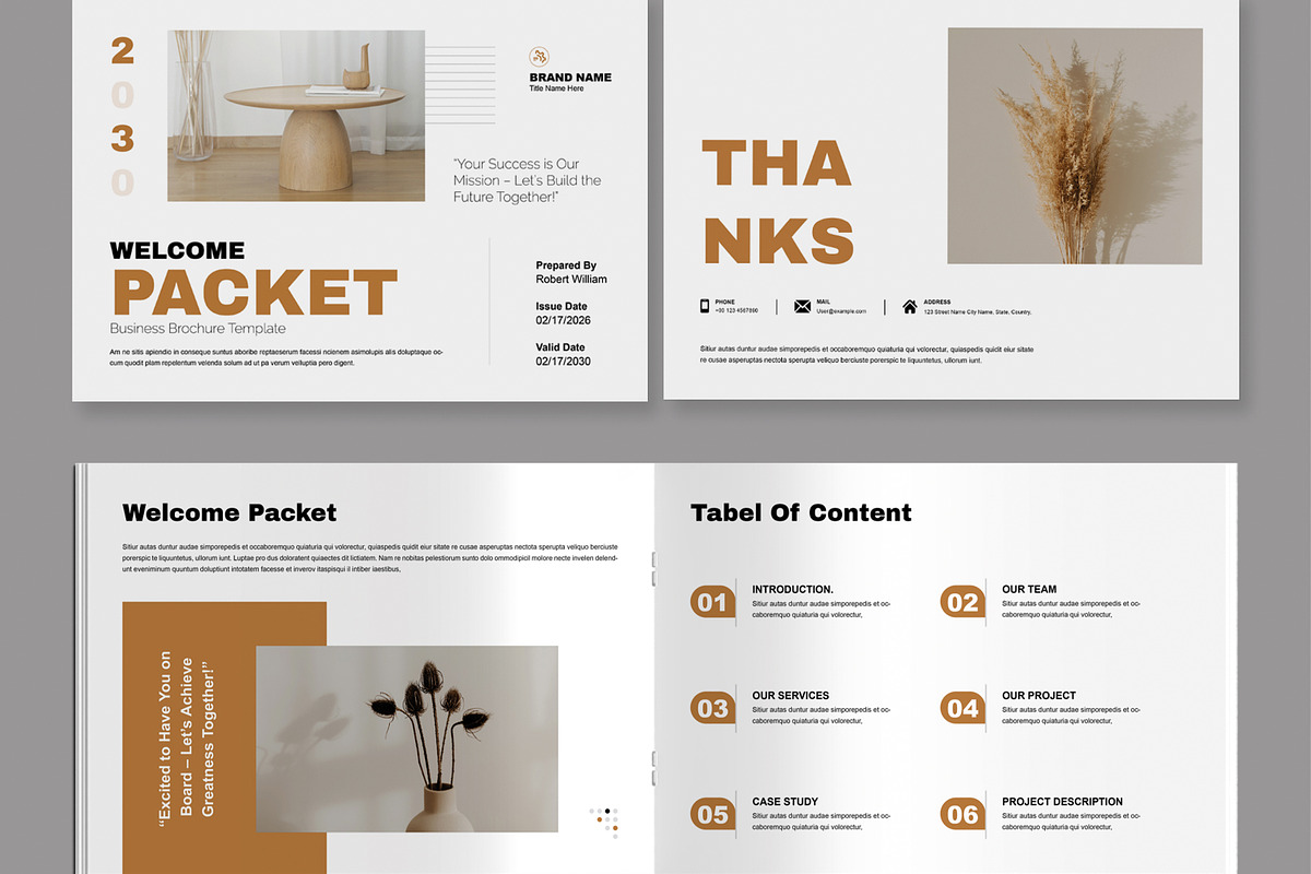 Welcome Packet Brochure Layout, a Brochure Template by MightyDesign (Photo 2 of 8)