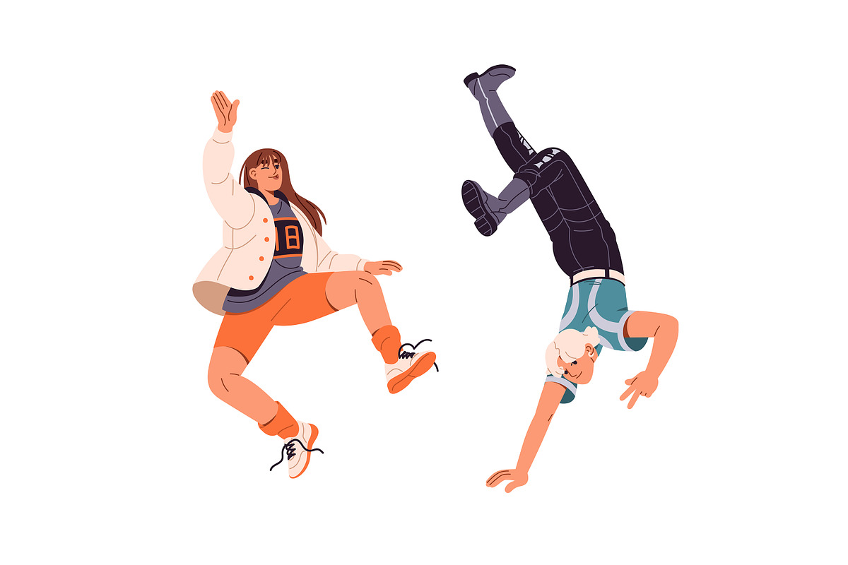 Happy people jumping set, a Person Illustration by PaperTrident (Photo 6 of 6)