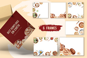 Dimsum Watercolor Illustration Set