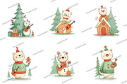 Whimsical Christmas Teddy Clipart, an Illustration by DreamArtGraphic (Thumbnail 4 of 4)
