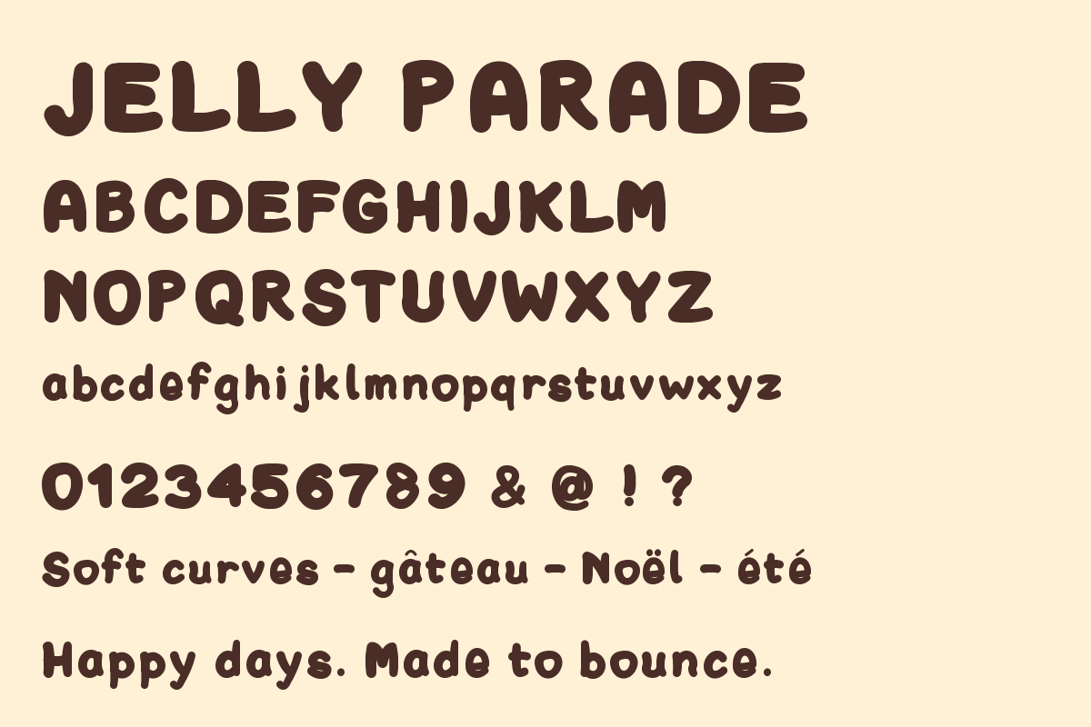 Jelly Parade Organic Bubble Display, a Sans Serif Font by Colorsfav (Photo 11 of 11)