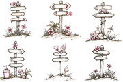 Whimsical Summer Singpost Clipart, an Illustration by Designking (Thumbnail 4 of 5)