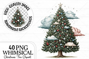 Whimsical Christmas Tree Clipart, a Seasonal Illustration by Canvas Craft (Thumbnail 1 of 10)