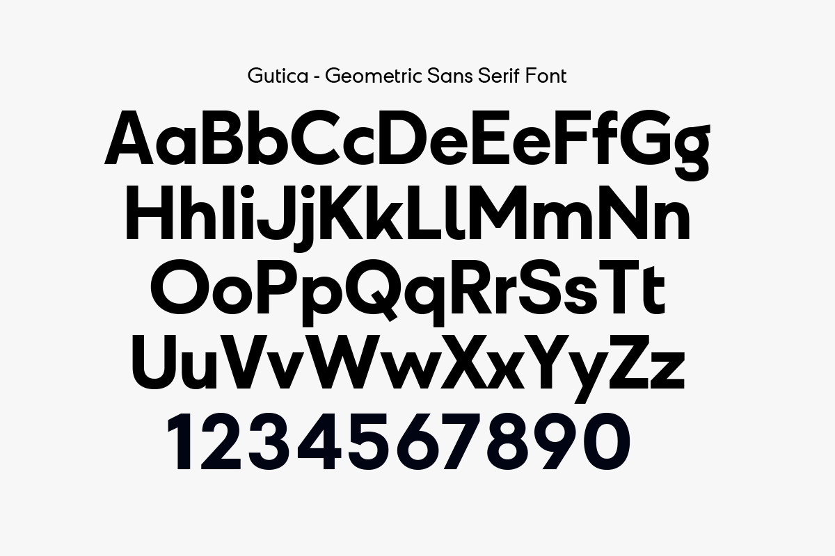 Gutica – Geometric Font Family, a Sans Serif Font by Yukita Creative (Photo 4 of 9)