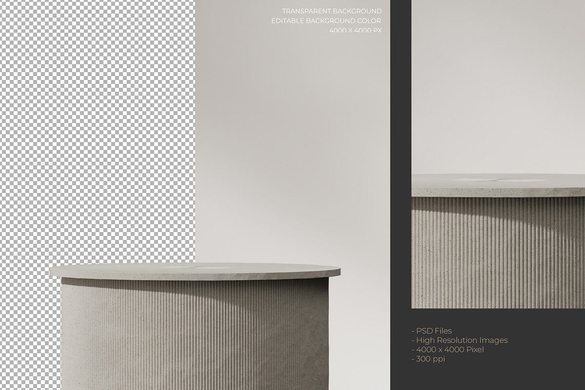 5 Podium with Transparent Background, a Background Graphic by faustudio (Photo 6 of 7)