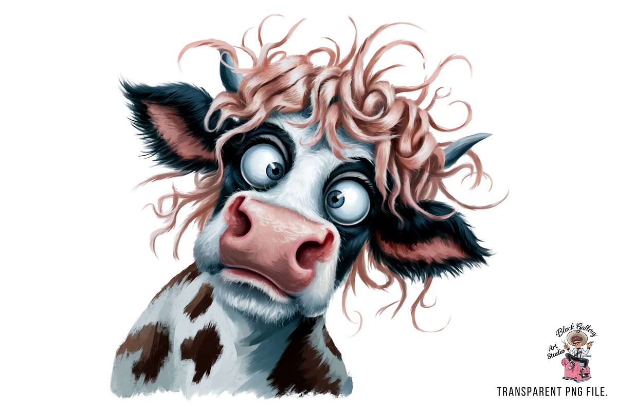 Comics Cow Clipart Bundle, a Graphic by Clipart Bloom (Photo 5 of 12)