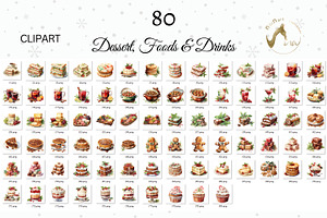 Deserts Foods And Drinks Clipart