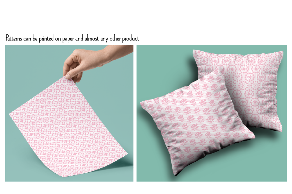 Seamless Pink Lace Patterns preview 2