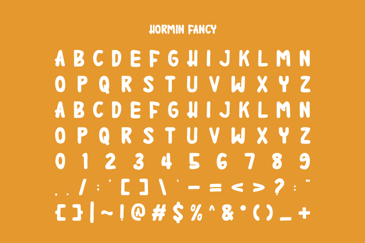 Hormin Fancy Font, a Sans Serif Font by Iqsiart Studio (Photo 6 of 7)