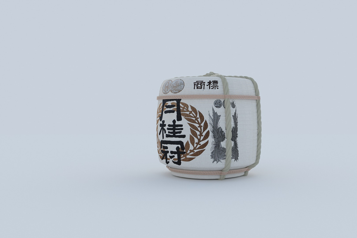 Japanese Sake Barrels, a Food & Drink 3D Model by 3DTreatment (Photo 24 of 24)