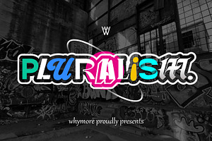Pluralism Graffiti Font Urban Font, a Symbol Font by WhymoreArt