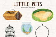 Little Pets Watercolor Clipart Set, an Animal Illustration by LeMagiqueBoutique (Thumbnail 3 of 4)