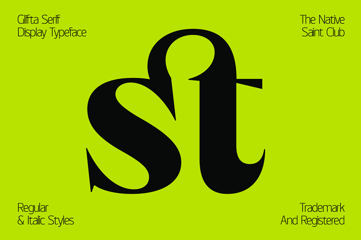 TNSC Glifta - Display Serif, a Serif Font by The Native Saint Club (Photo 14 of 14)