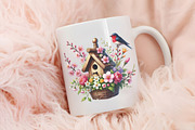 Spring bird house clipart, an Illustration by RobertsArt (Thumbnail 5 of 7)