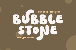 Bubble Stone - Cute Retro Font, a Font by Airotype