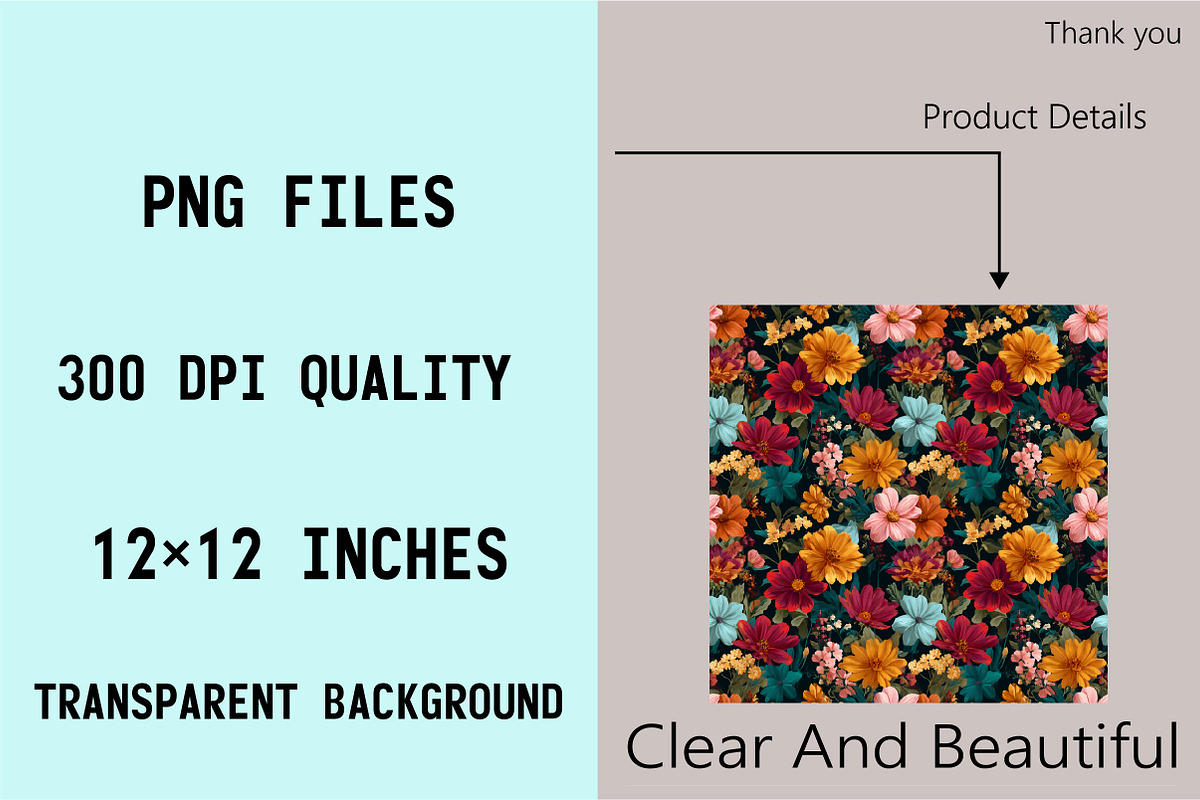 ,Bright Floral Spring Digital Paper, a Pattern Graphic by SVGArt (Photo 3 of 7)