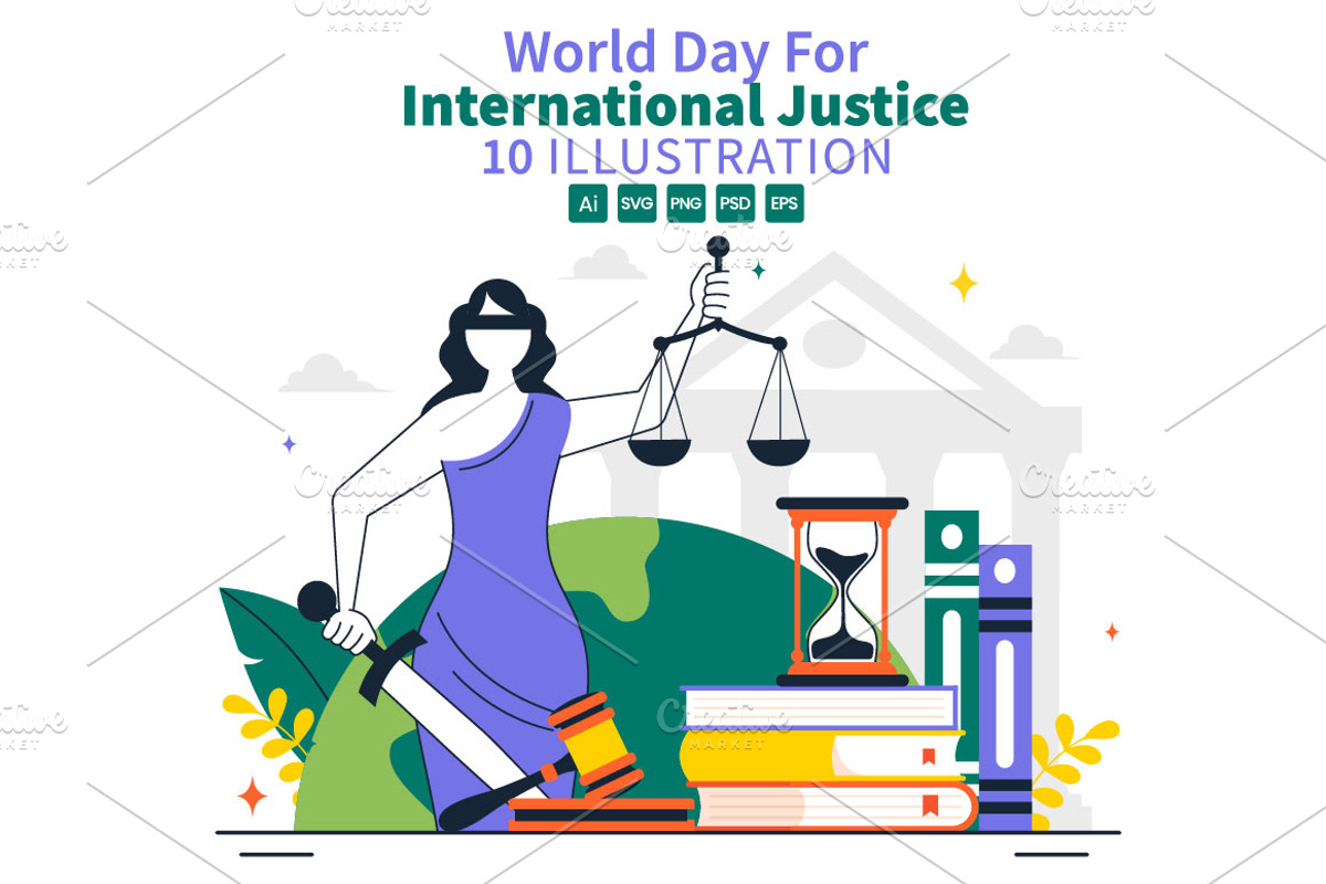 10 Day for International Justice, a Person Illustration by denayunebgt (Photo 1 of 4)