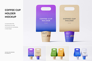 Coffee Cups with Holder Mockup, a Product Mockup by zpackcreative