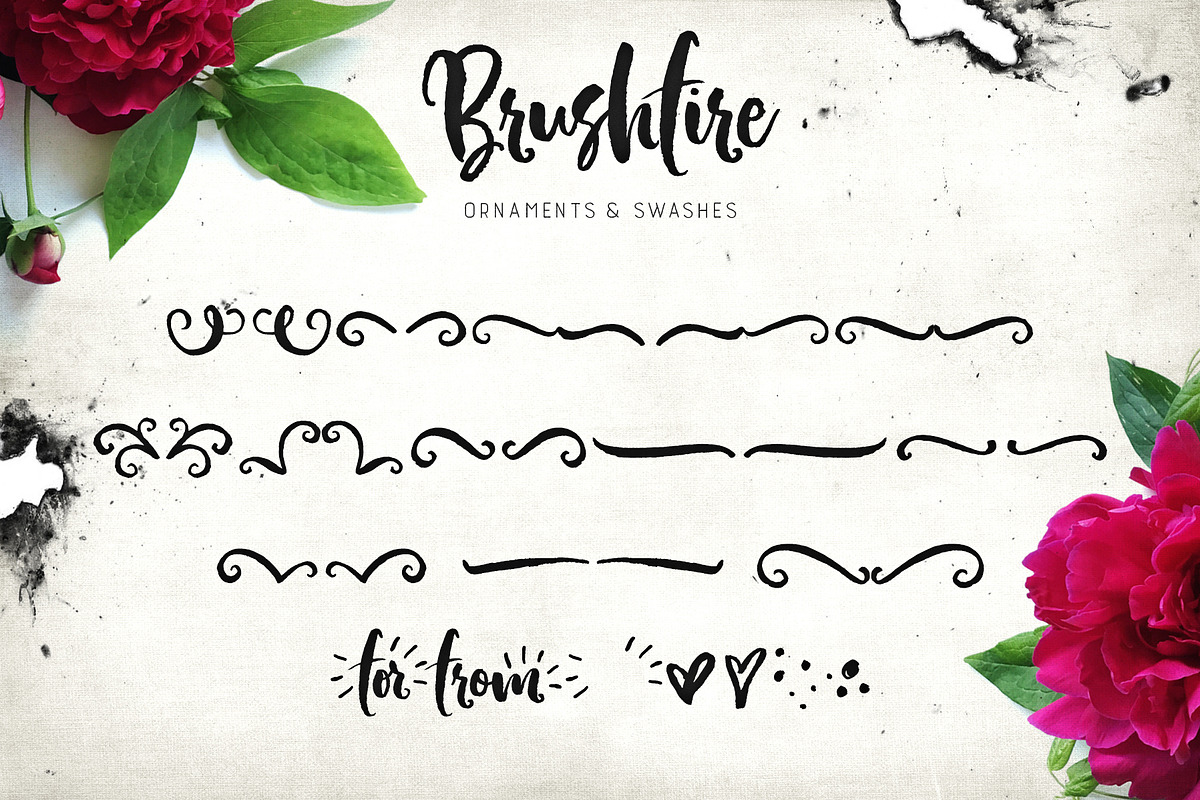 Brushfire Typeface + Extras preview 6