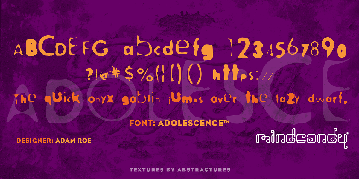 Adolescence™, a Handwritten Font by MINDCANDY