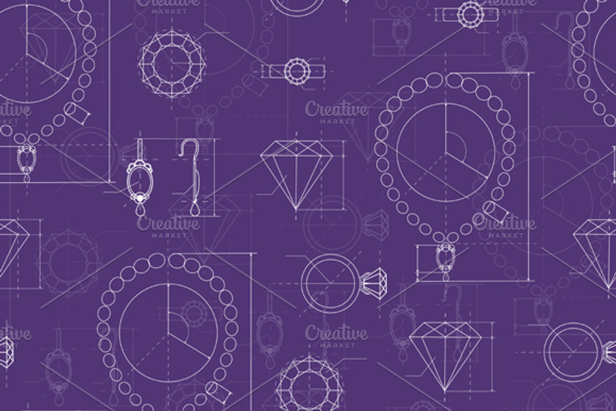 Jewelry Production Sketch Seamless, a Pattern Graphic by robuart