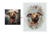 Flower Custom Watercolor Pet Art, an Action Add-On by MRI STUDIO (Thumbnail 9 of 23)