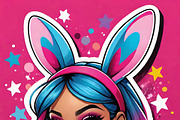 Bunny Girl Stickers — 50 PNG, a Person Illustration by ETARA by Mea Hau (Thumbnail 17 of 17)