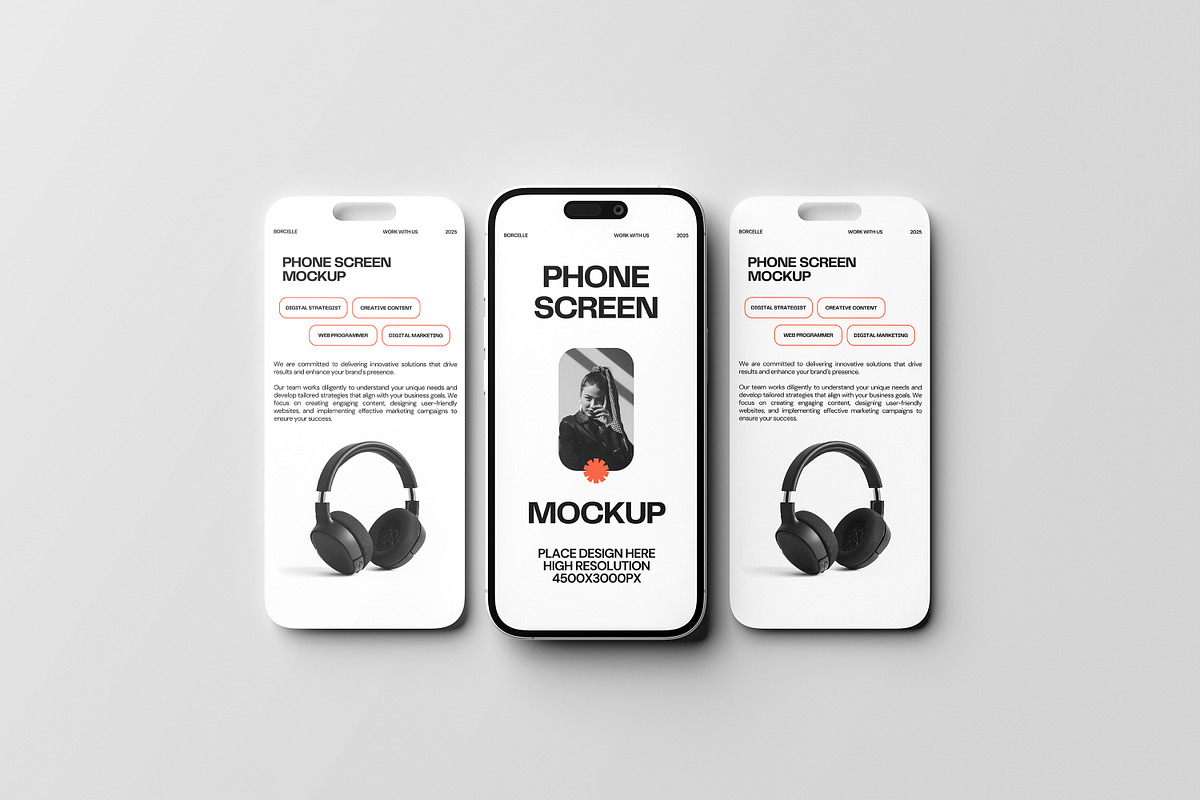Phone screen mockup, an iPhone Mockup by AnasStudio (Photo 5 of 5)