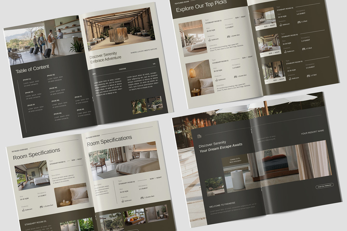 Project Resort Catalogue Template, a Brochure Template by TMint Play (Photo 2 of 8)