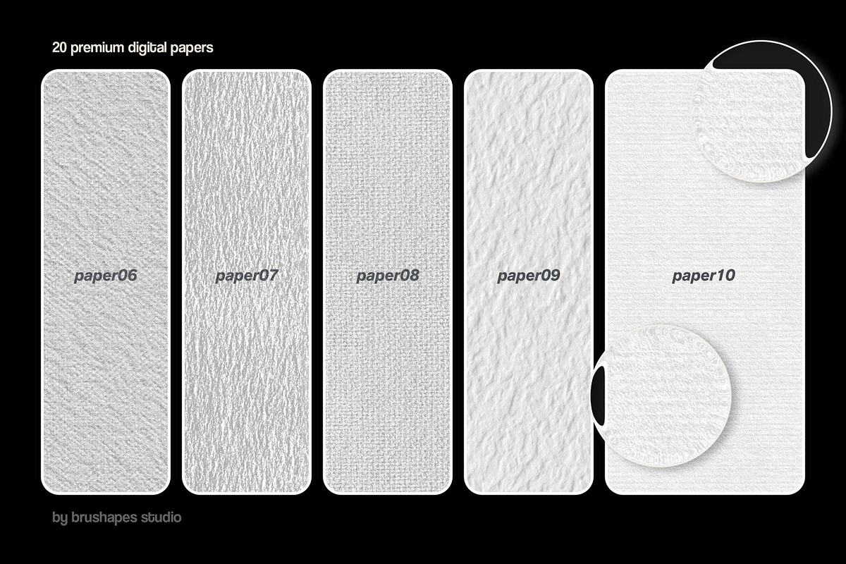 20 Premium Hand-Made Paper Textures, a Texture Graphic by brushapes.com (Photo 4 of 10)