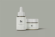 Cosmetic Cream Jar & Dropper Mockup, a Packaging Mockup by zpackcreative (Thumbnail 4 of 5)