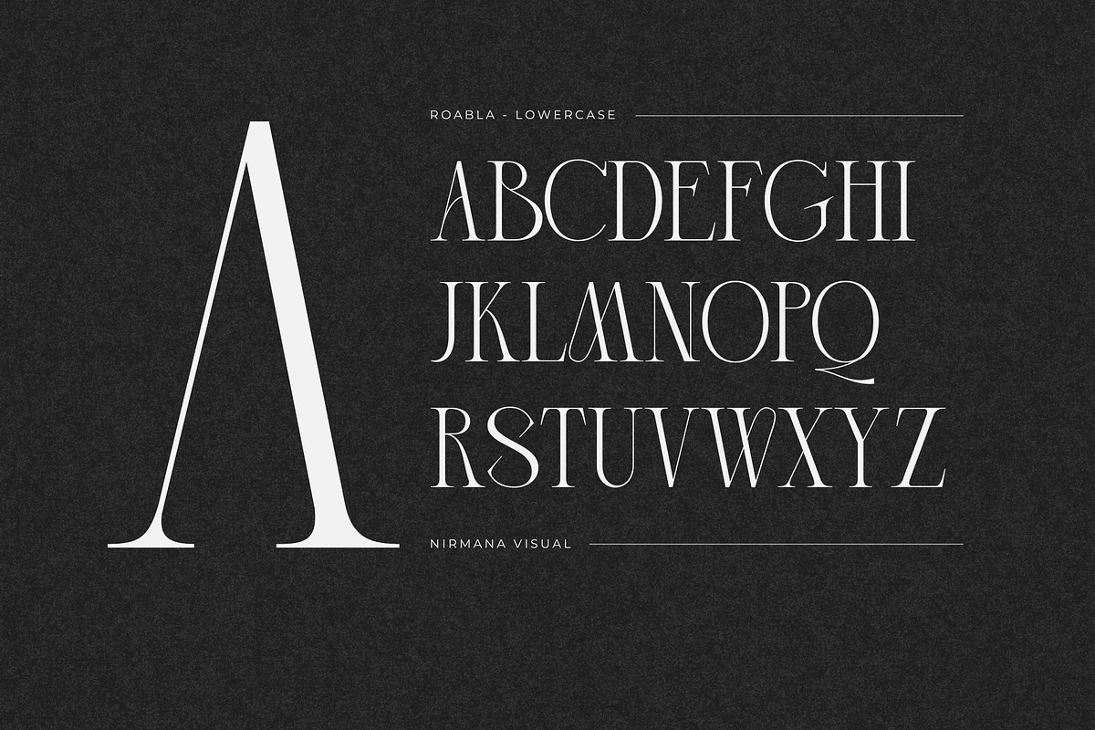 Roabla - Modern Ligature Font, a Serif Font by Nirmana Visual (Photo 5 of 11)