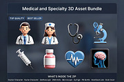Medical 3D Healthcare Icons PNG Pack, an Object 3D Model by Dreamanart (Thumbnail 1 of 3)