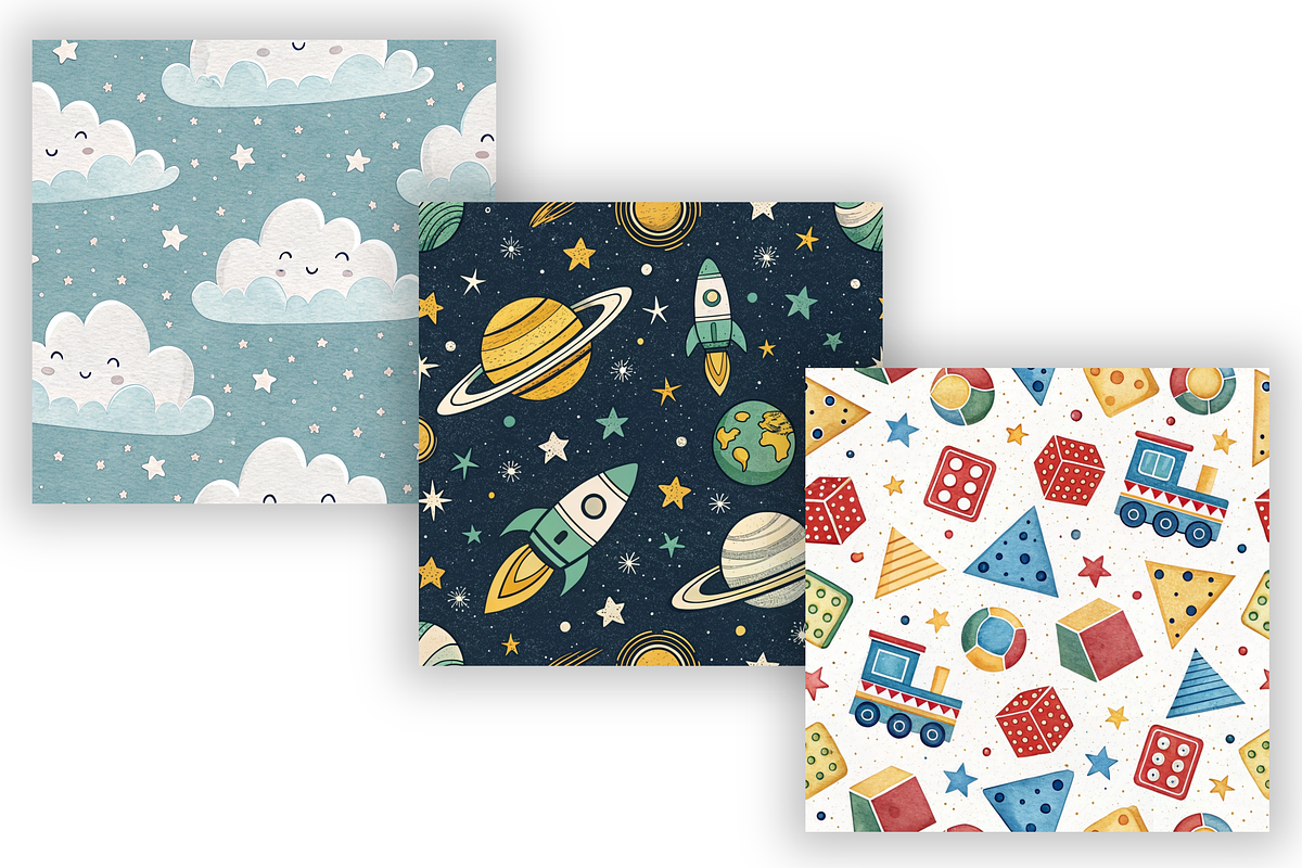 Toy Seamless Pattern Scrapbook Paper, a Pattern Graphic by FloridPrintables (Photo 5 of 10)