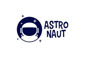 Cute Astronaut Mascot Character Logo