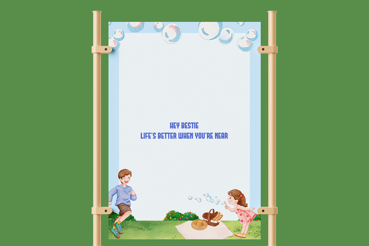Hello Best Friend – Watercolor, a Person Illustration by CreativeValuation (Photo 9 of 11)